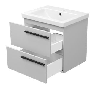 Подвесная тумба под раковину Misty Ненси 60см серый