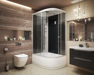 Душевая кабина Niagara NG-7510-14L BLACK 120х80х215