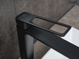Смеситель высокий для раковины Gid Niagara L057-BM-D L057BMD черный матовый
