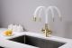 Смеситель для кухни Paulmark Salix Sa213419-Gw белый/золото