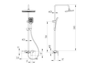 Ceruttispa NANNI душевая система