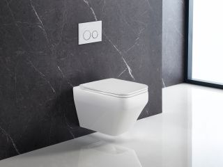 Подвесной унитаз Point Аврора PN41101 безободковый белый