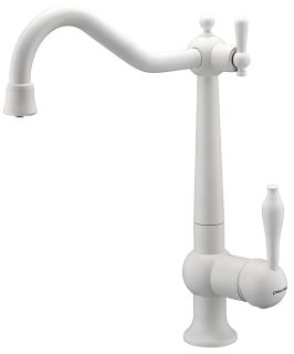 Смеситель для кухни Paulmark Retro Re213226-431 белый матовый
