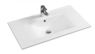 Раковина Gid NYJ807-80 71116 встраиваемая сверху белая 81x46.5x17