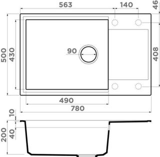 Мойка кухонная Omoikiri Sakaime 78-LB-GR leningrad grey