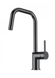 Смеситель для кухни Wonzon & Woghand WW-6018-BGG с выдвижным изливом тёмный графит