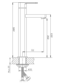 Смеситель для раковины Haiba HB1102 хром
