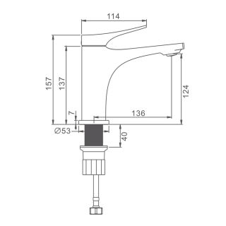 Смеситель для раковины Splenka S54.10.03 золотой сатин
