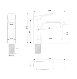 Смеситель для раковины Wonzon & Woghand WW-A40492-BG брашированное золото