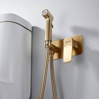 Гигиенический душ со смесителем Shevanik S9905G золотой сатин