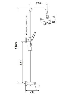 Душевая стойка Shevanik S6826 хром