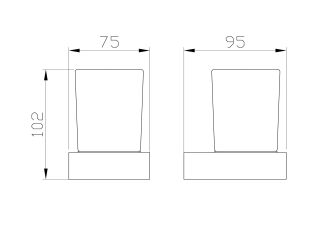 Стакан для зубных щеток с держателем Wonzon & Woghand Lotte WW-8321-BG брашированное золото