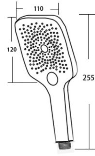 Лейка для душа ESKO SPL1303SQ хром