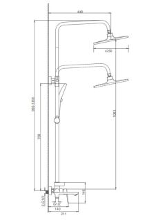 Душевая стойка Splenka S41.24 хром