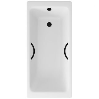 Ванна чугунная Delice Parallel DLR220502RB 170х80 с черными матовыми ручками