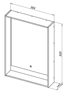 Зеркало с подсветкой Aquanet Милан 306383 60 см чёрный