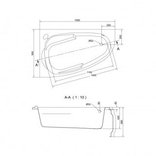 Акриловая ванна Cersanit JOANNA 160х95 L