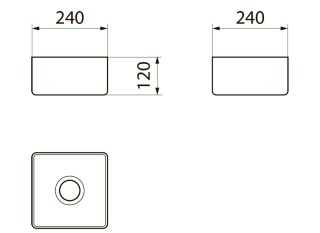 Раковина Point Аврора PN43101 24см белый