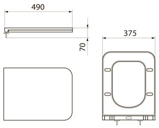 Крышка-сиденье Point Меркурий PN46831GM с микролифтом тёмно-серый