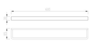 Полотенцедержатель ABBER Westen AA1755 60см хром