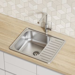 Кухонная мойка IDDIS Strit STR58SDi77 58см сталь