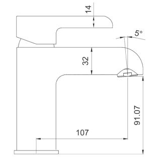 Смеситель для раковины Gappo G1003-8 белый/хром