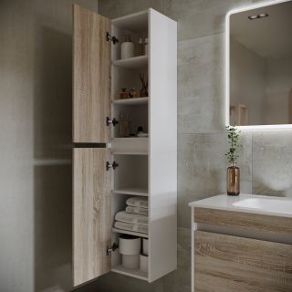 Пенал подвесной Sancos Smart PSM35E 35см дуб бардолино/белый