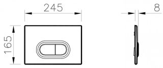 Клавиша смыва Vitra Loop O 740-0580