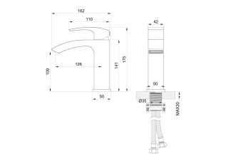 Смеситель для раковины Wonzon & Woghand Fit WW-88139009-CR хром
