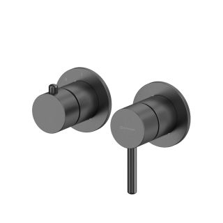 Внешняя часть смесителя на 2 потребителя WHITECROSS 2-Y1242GM оружейная сталь