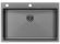 Мойка кухонная Paulmark Kroner-Edge PM777551-GM воронёная сталь