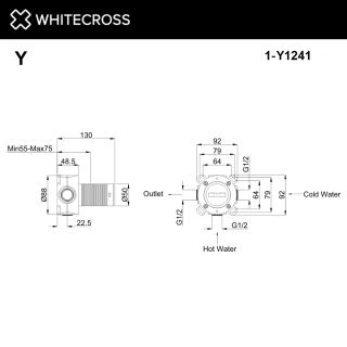 Встраиваемая часть смесителя WHITECROSS 2-Y1241AT