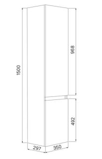 Пенал подвесной IDDIS Zodiac ZOD35A0i97 35см белый/под дерево