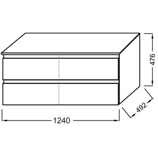 Тумба под раковину Jacob Delafon Madeleine EB2085-J54 120 см со столешницей и светодиодной подсветкой серый матовый
