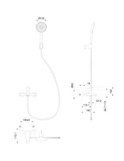Смеситель для ванны с душем Wonzon & Woghand WW-A30891-MW белый матовый