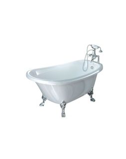 Ванна из искусственного камня Фэма Стиль Салерно-2 на опорах красных 170x68 см