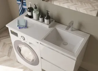 Раковина над стиральной машиной Эстет Dallas silk ФР-00014934 П 115см белый