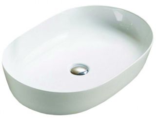 Раковина накладная Azario 60х41.5х13.5 фаянс, цвет Белый глянцевый (AZ2143PSP)