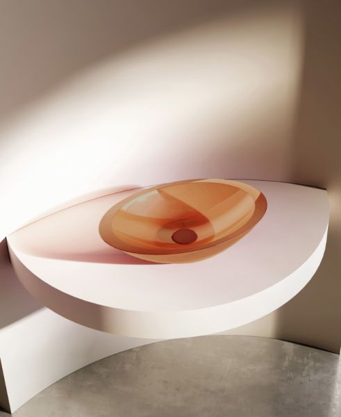 Раковина ABBER Kristall AT2810Topas 50см оранжевый