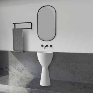 Напольная раковина ABBER Stein AS2507 45см белый матовый