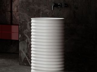 Напольная раковина ABBER Stein AS2550 58см белый матовый