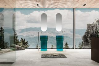 Напольная раковина ABBER Kristall AT2701Aquamarin 45см бирюзовый