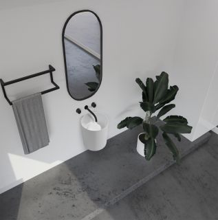 Подвесная раковина ABBER Stein AS2624 42см белый матовый