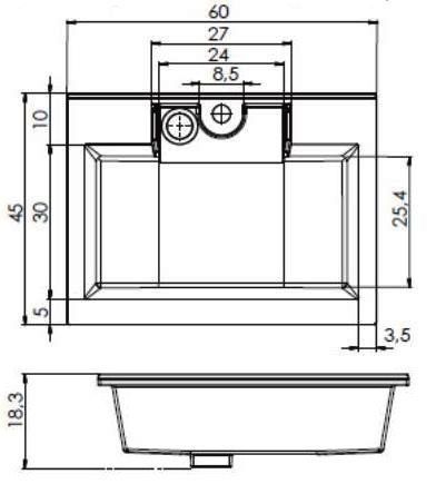 Раковина Aquanet Фортуна 181907 60 см белый