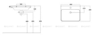 Раковина для тумбы Sanovit Luxury 60 11060-KL