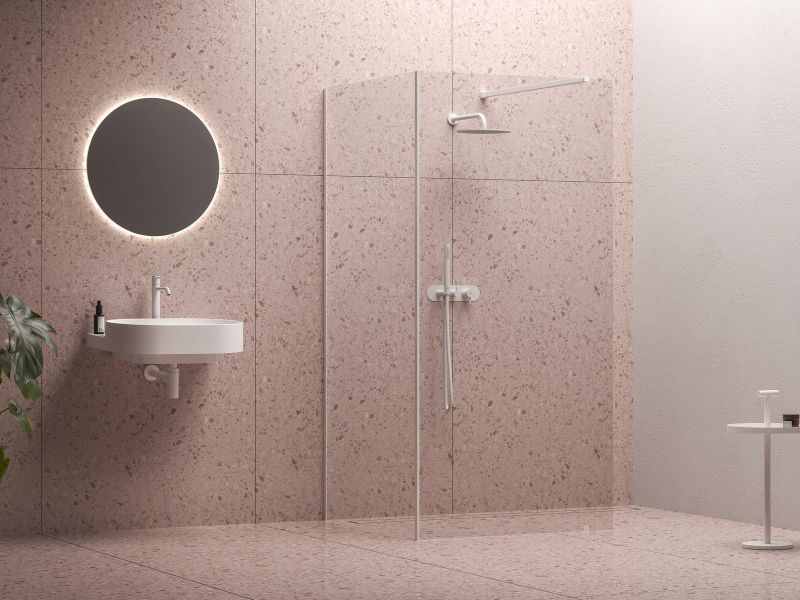 Душевая перегородка Ravak W SET 90 GWD01000E004 профиль белый стекло Transparent