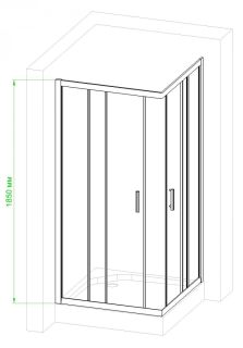 Душевой уголок Royal Bath HPD 85x85см белый RB85HPD-T