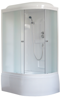Душевая кабина Royal Bath BK левая стекло матовое 120x80см RB8120BK1-M-L