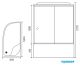 Душевая кабина Royal Bath BK правая стекло прозрачное 120x80см RB8120BK1-T-R