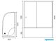 Душевой уголок Royal Bath BK 120x80см правый белый RB8120BK-T-R